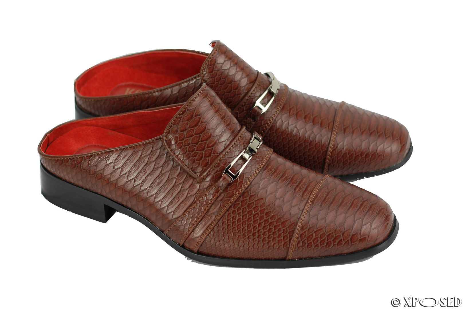 black backless slip on shoes